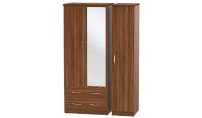 3 Door 2 Drawer Combi Wardrobe (2 Door + 1 Door)