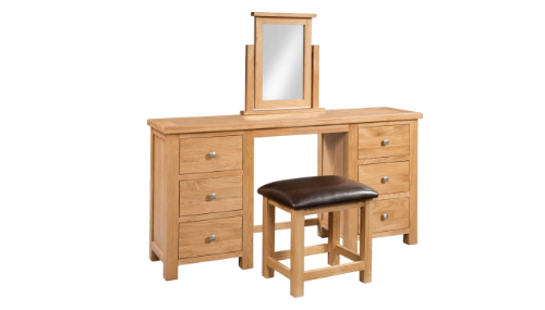Double Pedestal Dressing Table & Stool