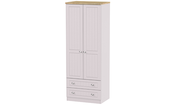 Tall 2ft6in 2 Drawer Robe 